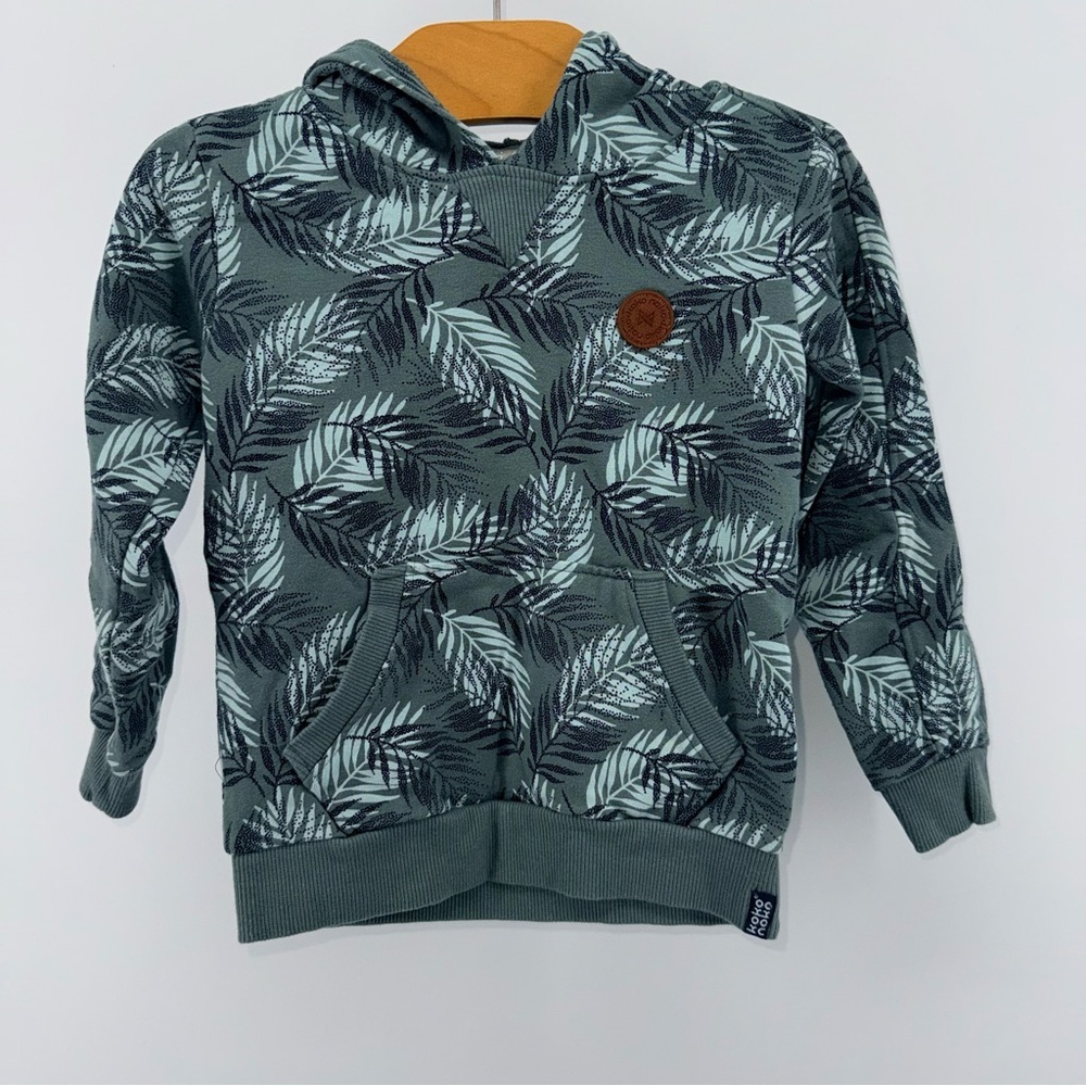 Koko Noko Leaf Patterned Toddler Boys Hoodie